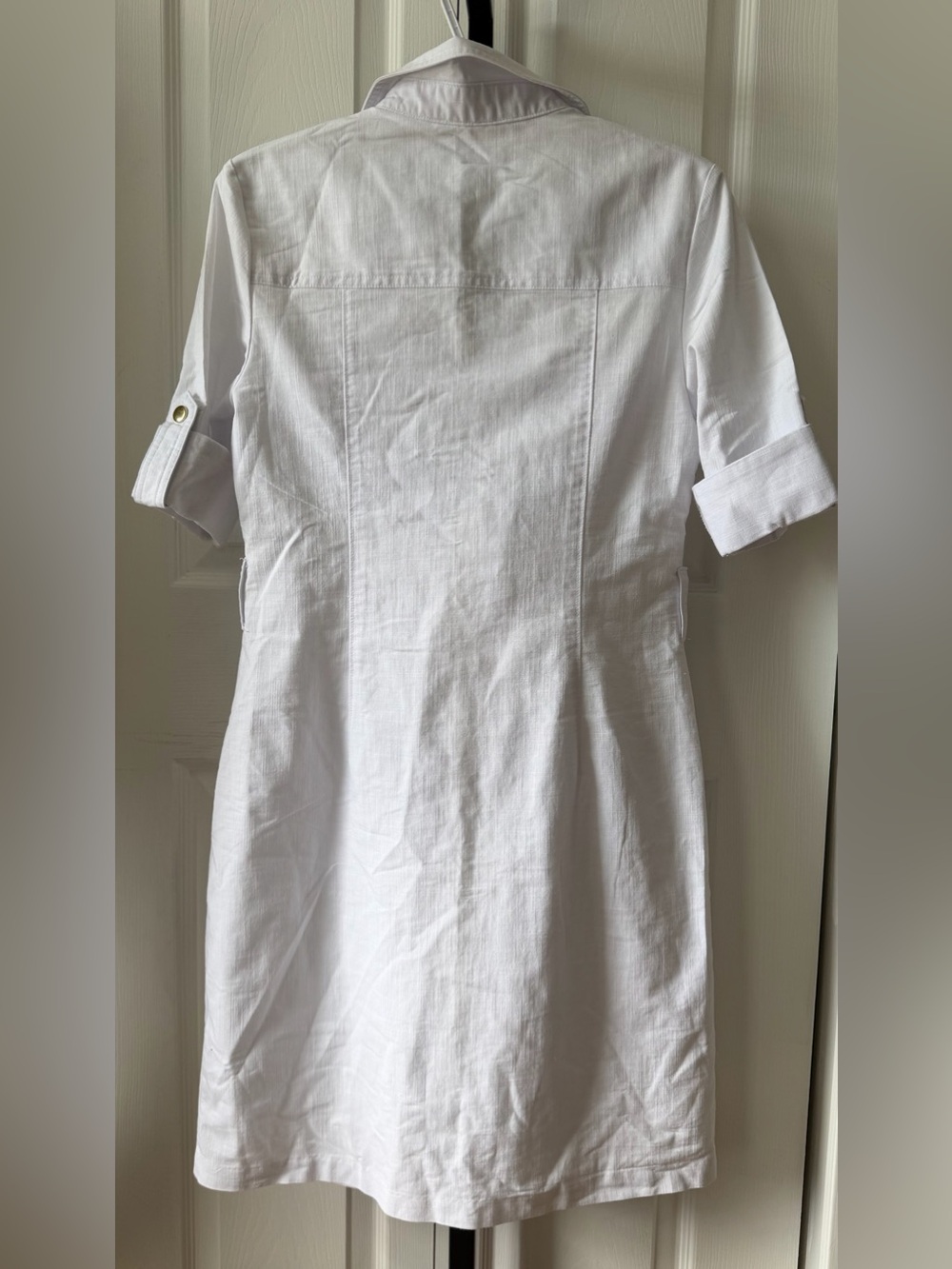 Perfect White Zip-Front Dress - Picture 4 of 11